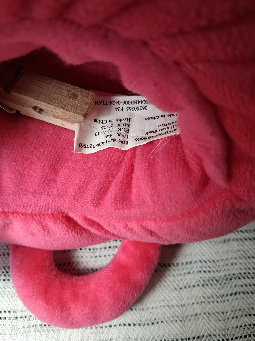 Pink Plush Heĺlo Kitty  Kids Slippers Size 5